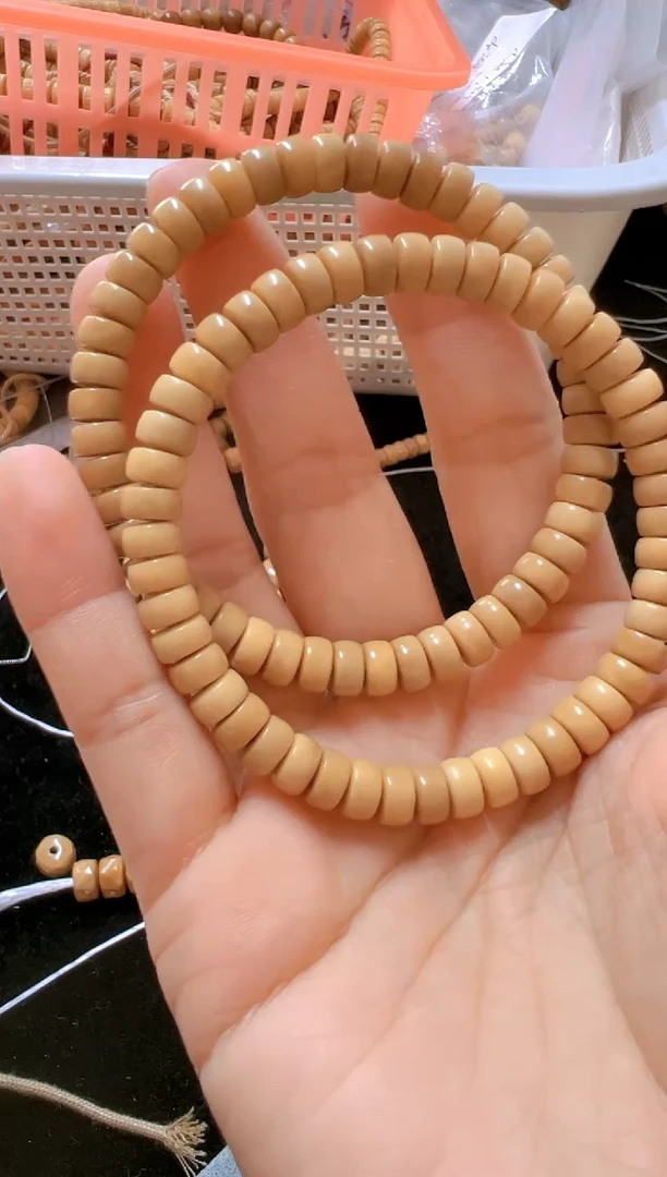 【闪购商品】菩提根/象牙果手串龙脊卡7药片单圈 11号