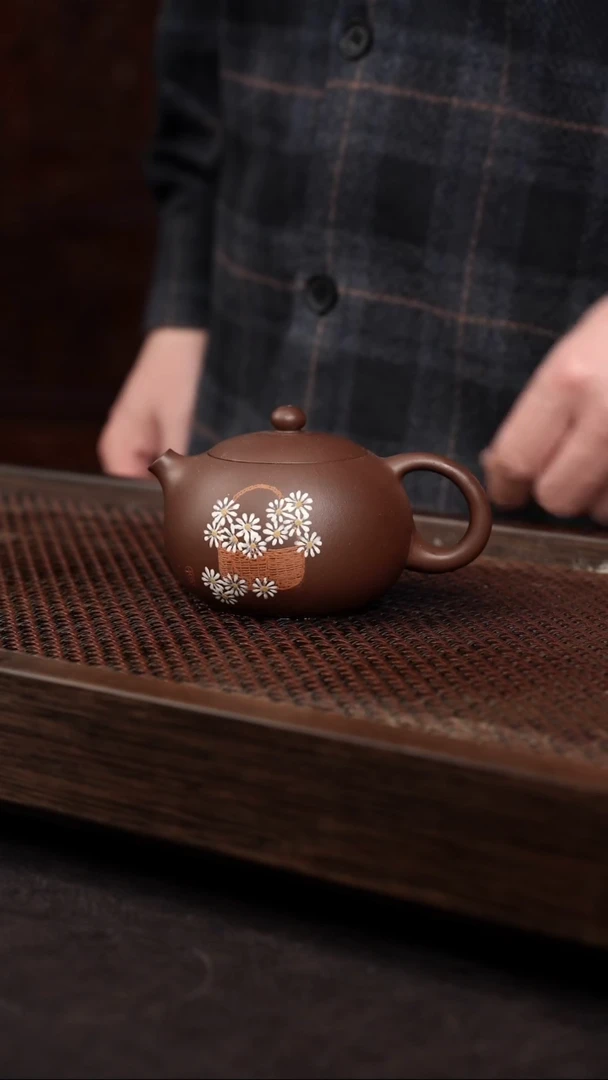 【闪购商品】紫砂茶壶底槽清花篮西施
