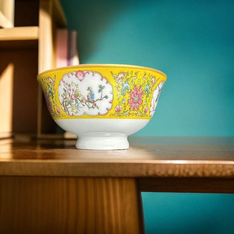 ZY-DP-A34-4.5英寸珐琅彩万花碗/一件