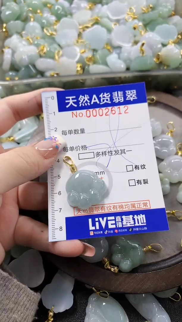 颈饰未镶嵌翡翠巧****豆天然A货翡翠