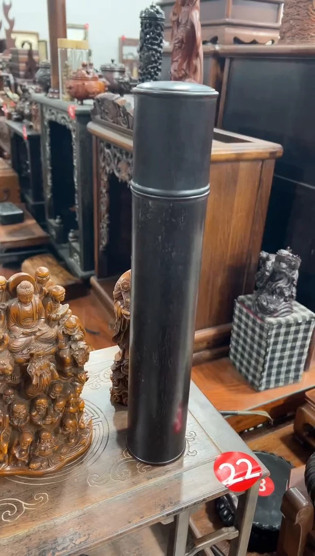 紫檀木素面大号香筒