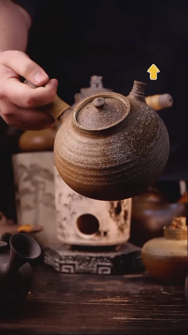 纯手工柴烧石矿侧把