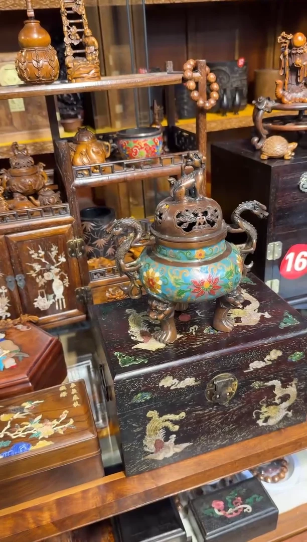 木木头款双龙香炉（蓝）950.8888