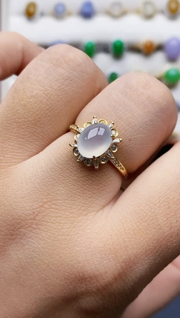 银S925镶嵌戒指翡翠1332