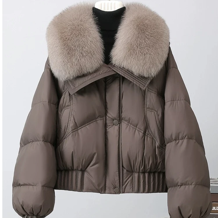 【纪朵研】Y068新款韩版加厚短款外套气质年轻款大衣长袖短款甜美风