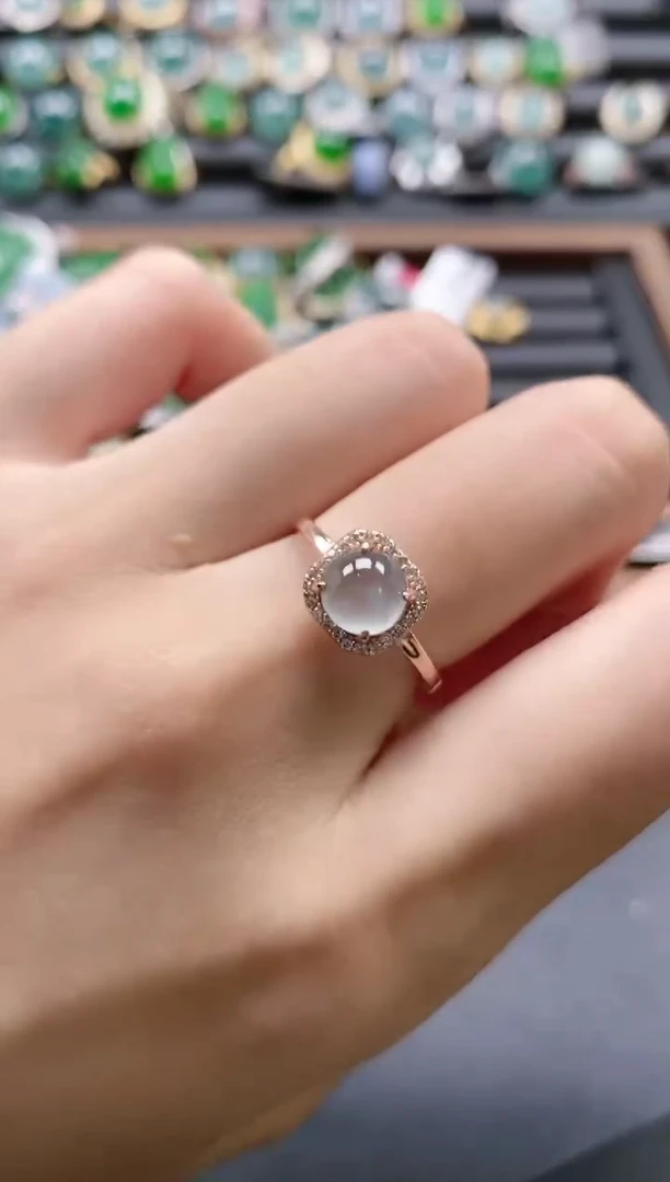 【闪购商品】翡翠戒指银S925镶嵌51511