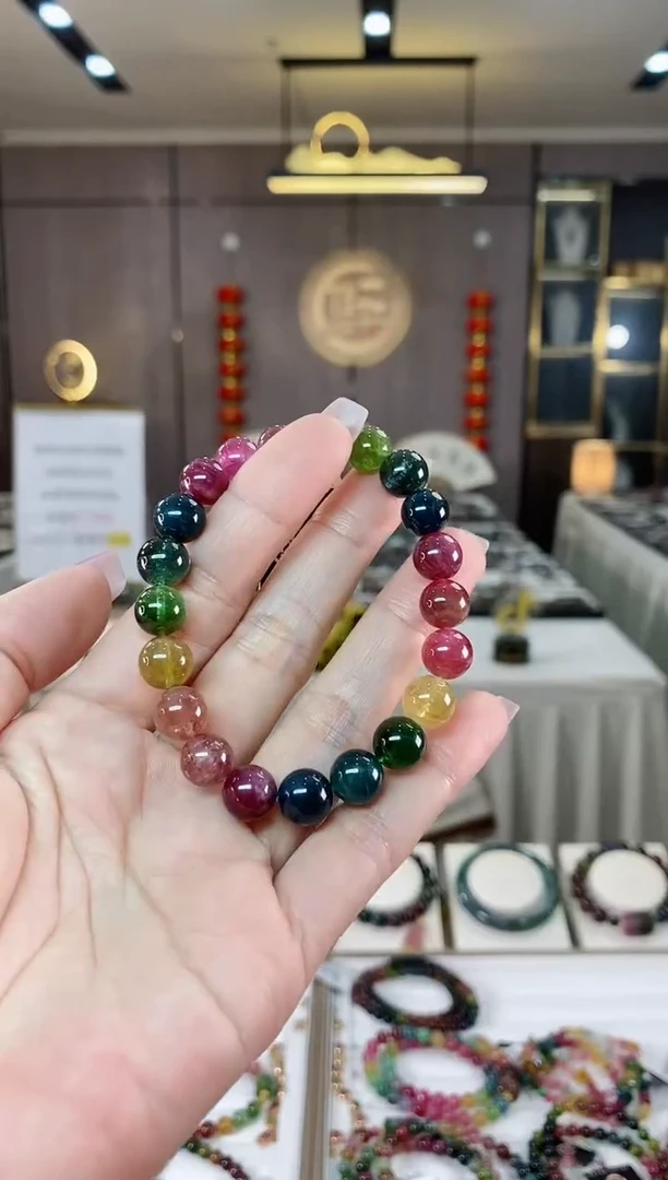 【闪购商品】碧玺单圈手串9mm+未镶嵌（多样性发一条）hon