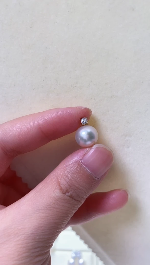 吊坠(赠链)银S925镶嵌淡水珍珠10-11mm微瑕