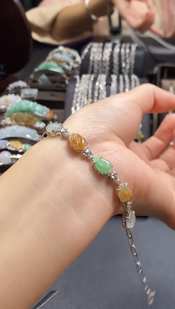 颈饰银S925镶嵌翡翠15023