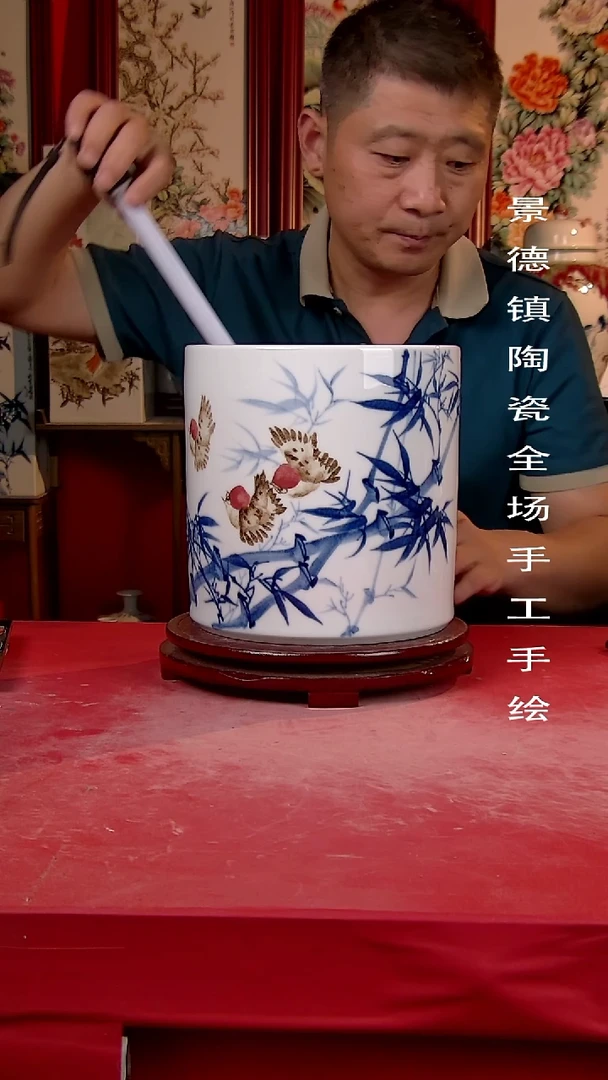 摆件景德镇陶瓷 手工手绘72