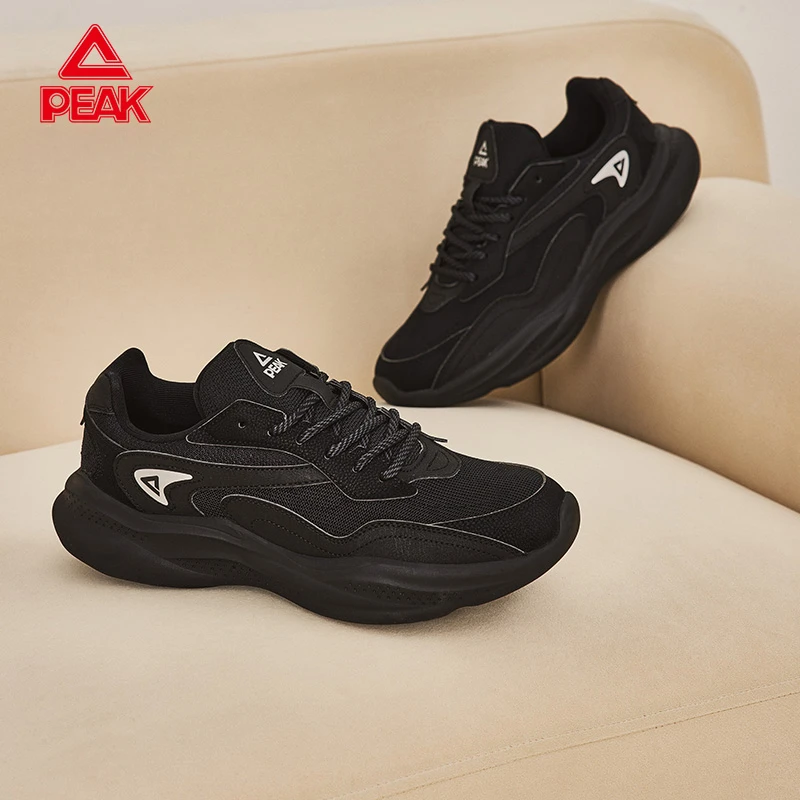 匹克云程运动鞋男国潮老爹鞋耐磨板鞋厚底情侣款休闲鞋-DE330417