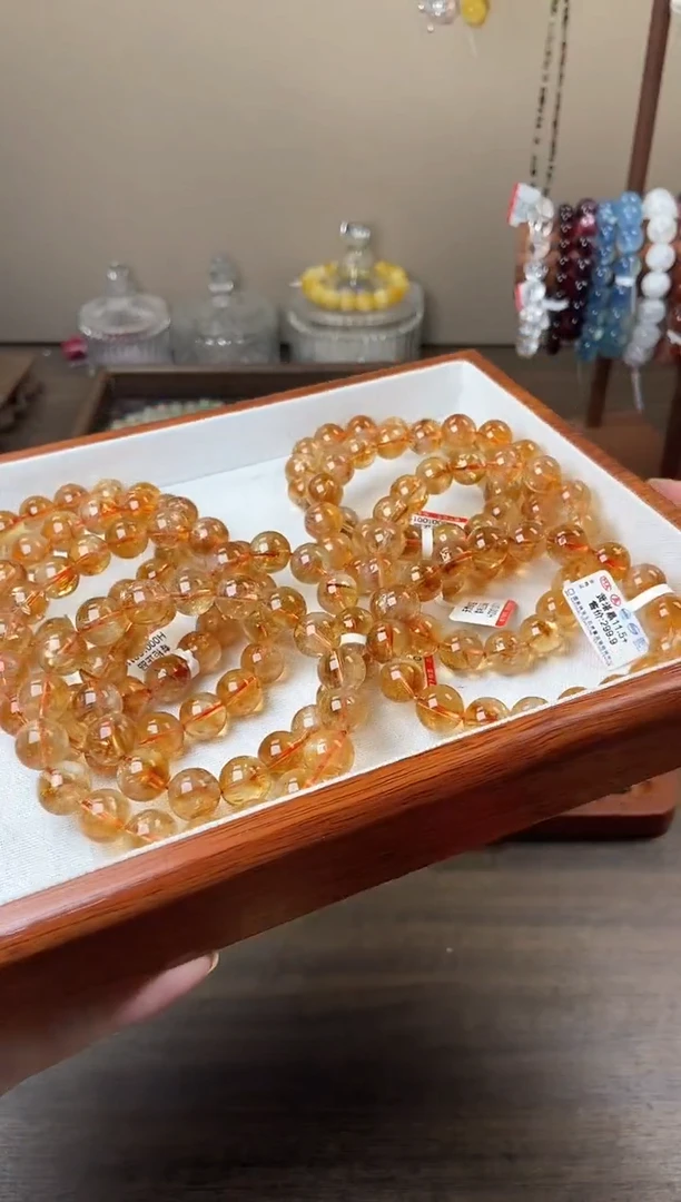 未镶嵌手链水晶11.5mm黄塔晶