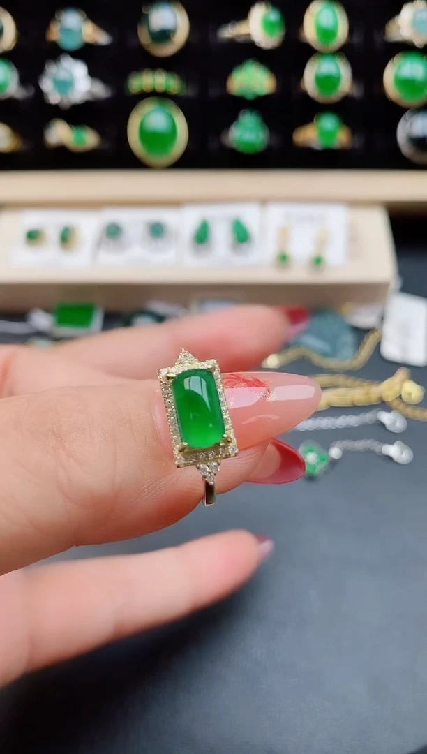 【闪购商品】翡翠戒指银S925镶嵌5085850