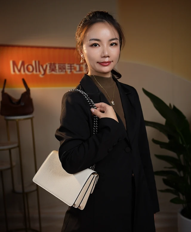 【Molly定制】原创设计牛皮白色酒神包