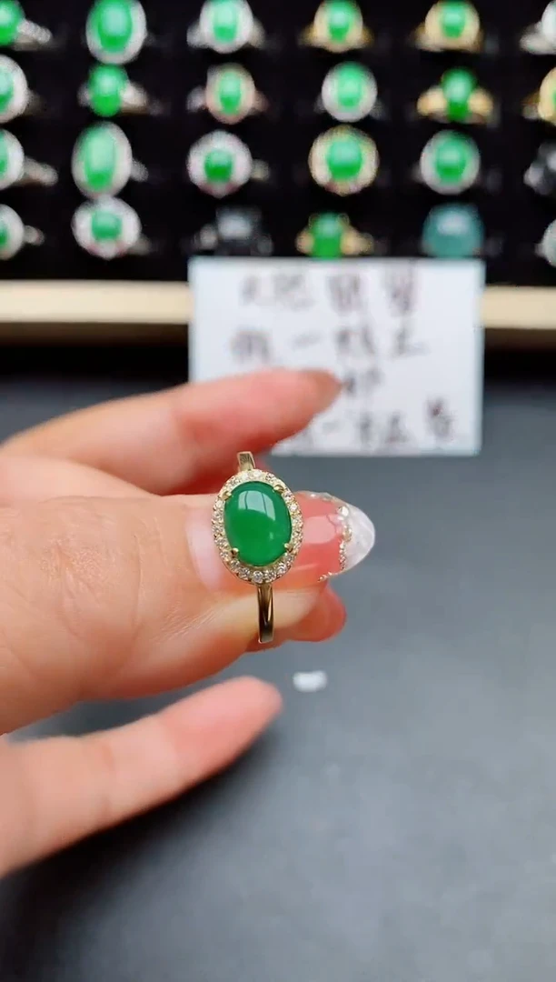 【闪购商品】翡翠戒指银S925镶嵌8058050