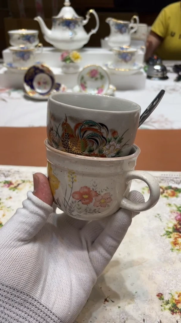 瓷片开**贝其他摆件瓷器27