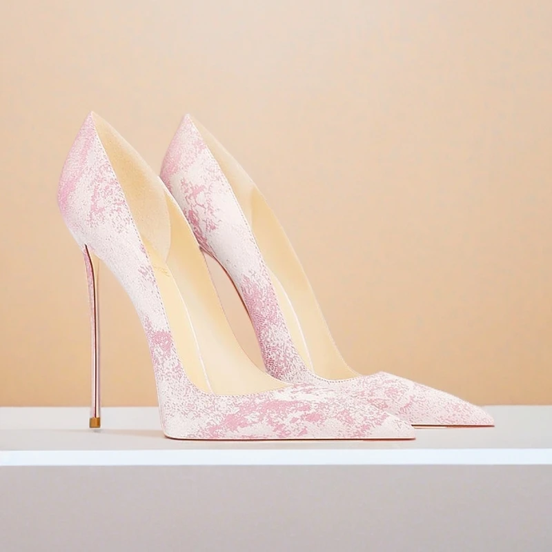甜美粉色高跟鞋女2025爆款洋气法式高级秋季新款尖头细跟单鞋