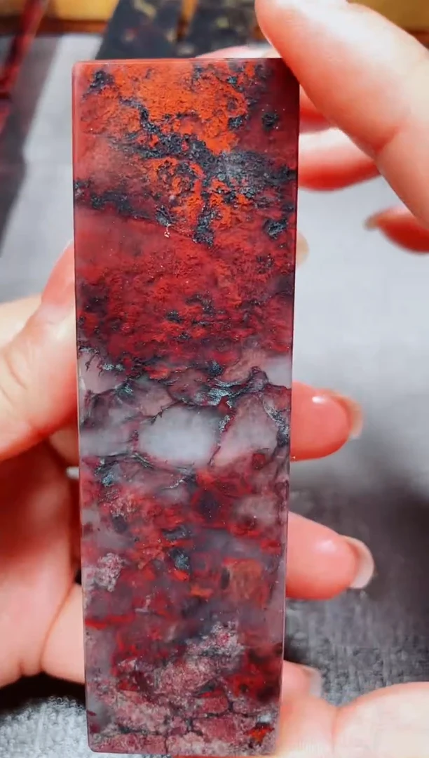 玉桂林鸡血玉素章--16