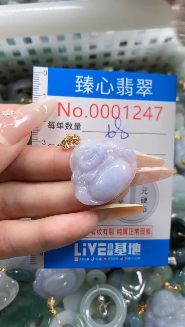 翡翠未镶嵌颈饰含绳0001247