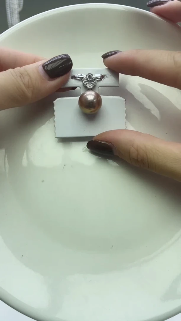 未镶嵌吊坠淡水珍珠粉紫色系吊坠
