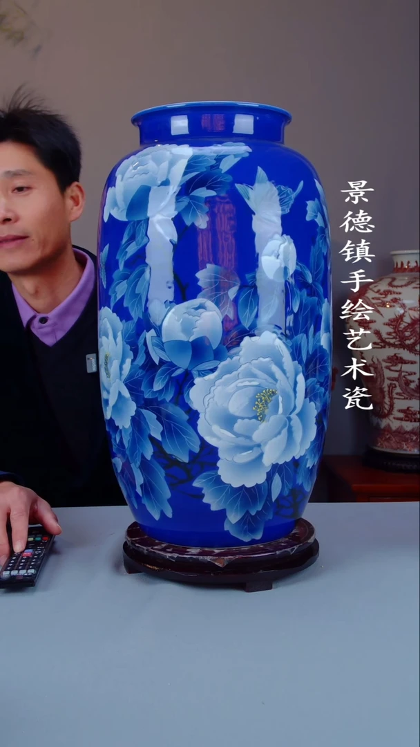 摆件陶景德镇手工手绘陶瓷摆件56