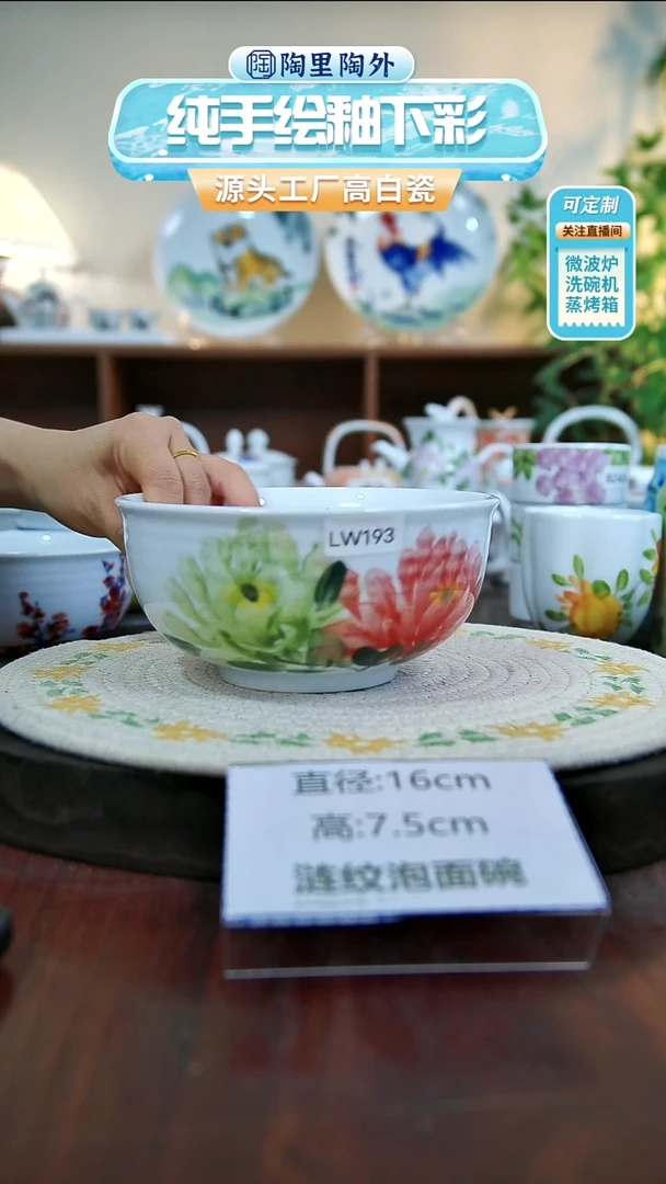 盘景德镇手工手绘陶瓷LW193