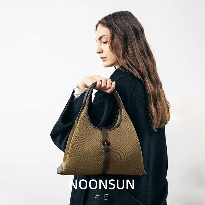 NOONSUN午日单根拉链水桶包托特包单肩包休闲百搭高级简约