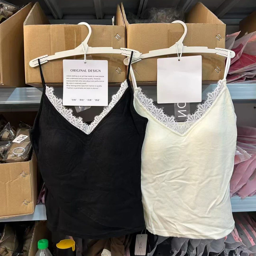 3008保暖带胸垫吊带内衣