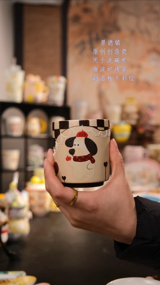 摆件陶旺的可以陶瓷手工手绘设计师款