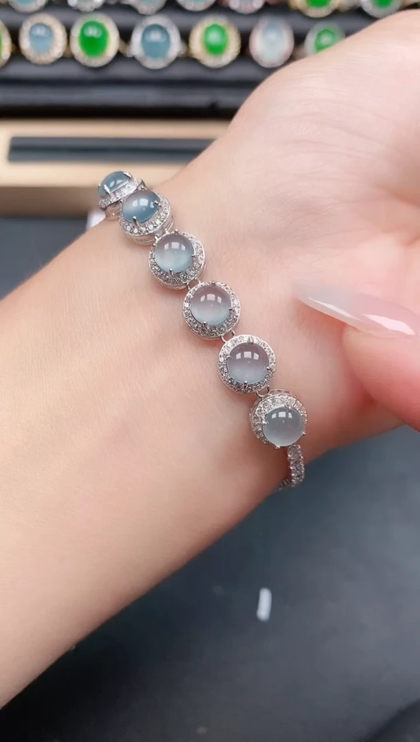 翡翠戒指银S925镶嵌11111
