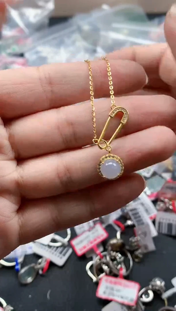 银S925镶嵌戒指翡翠天然A货缅甸翡翠