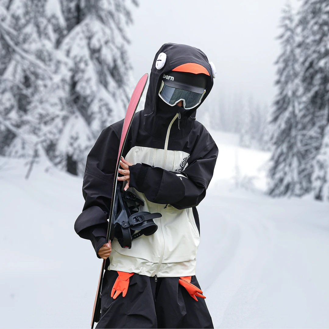 YEYEPOP狂徒企鹅滑雪硬壳