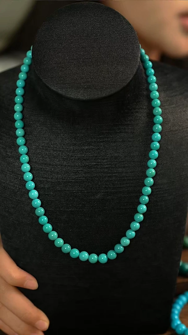 未镶嵌绿松石项链圆珠