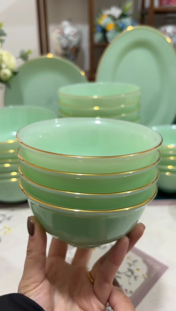 4.5英寸玉瓷碗4个口径11.5厘米