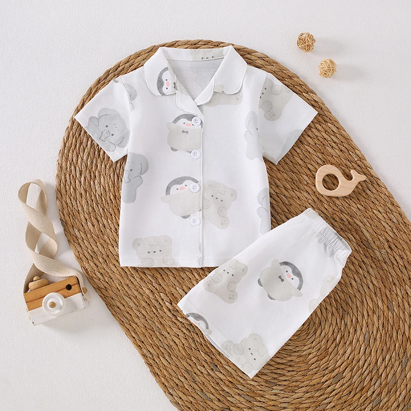 8455-【企鹅-儿童家居服】直播间宝宝秋衣连体链接专属