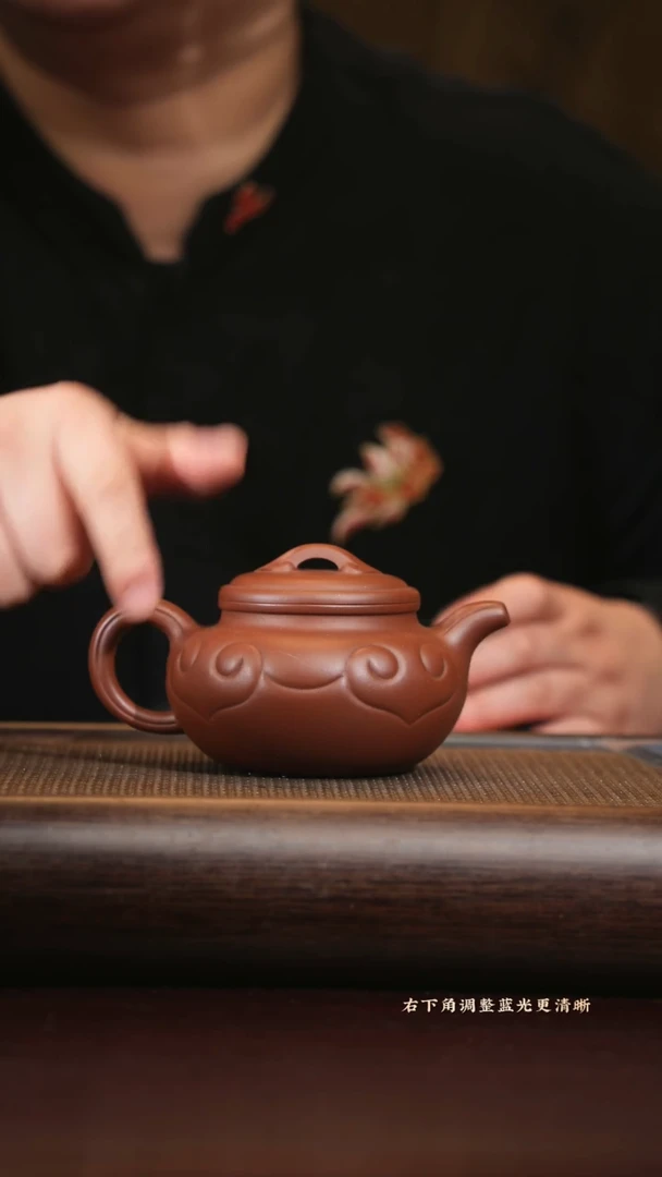 【闪购商品】紫砂茶壶gxz 仿古如意 紫泥 250