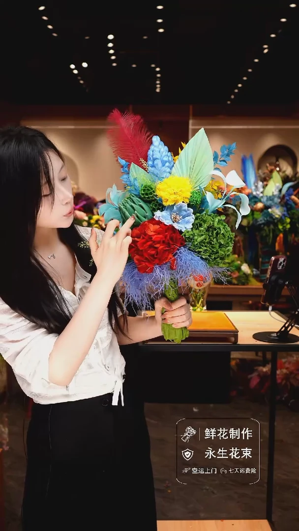 琉璃手工艺品手工花器花束空运包邮送货上门-以图片为准