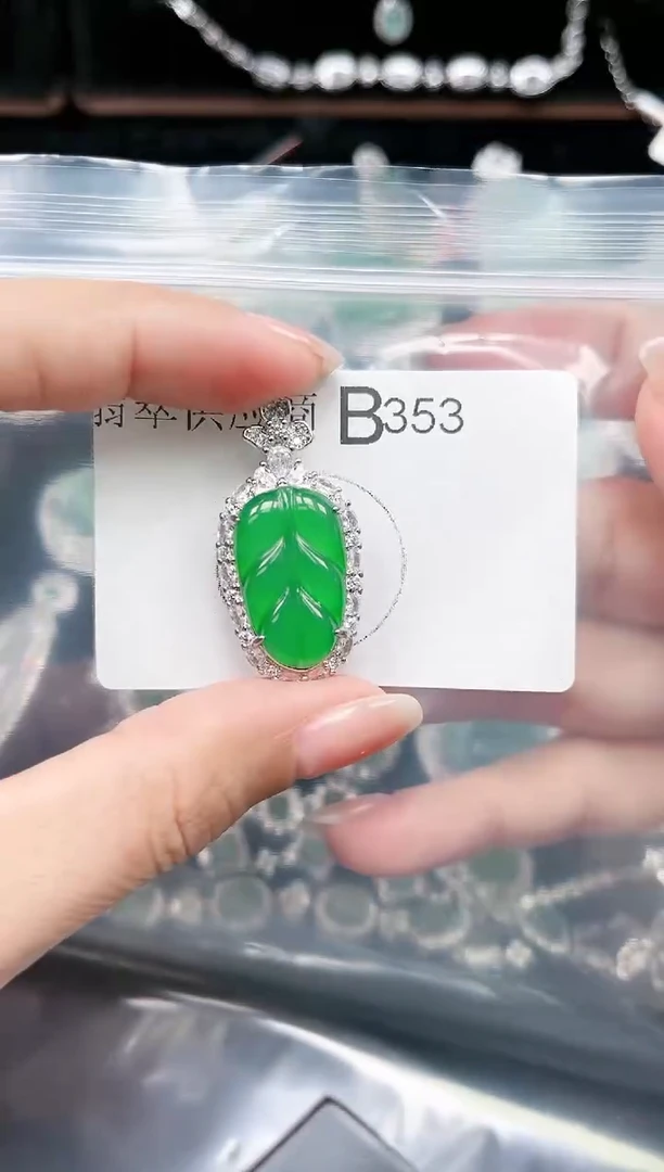 【闪购商品】翡翠颈饰未镶嵌赠皮绳353