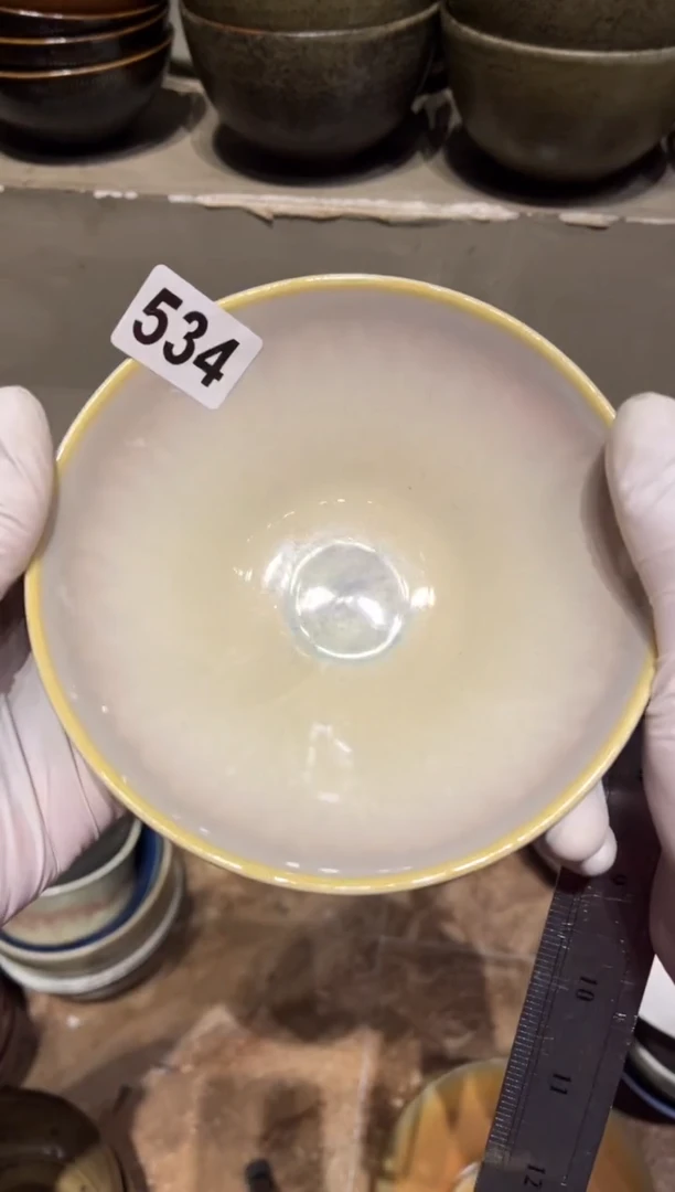 【闪购商品】瓷片534只此青绿斗笠小碗1个