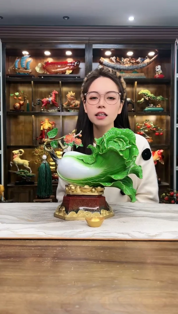 【闪购商品】《如意百财》铜白菜摆件