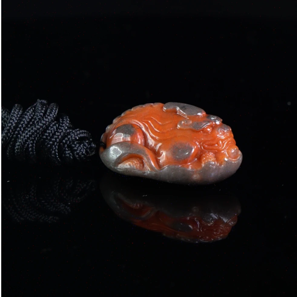 Lot.23.南部乌鸦皮田料貔貅挂件20.7克3.8x2x1.9cm