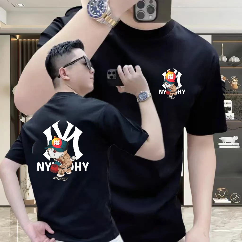 美式痞帅重磅纯棉短袖T恤青年男女款夏季ins潮牌男士圆领百搭上衣