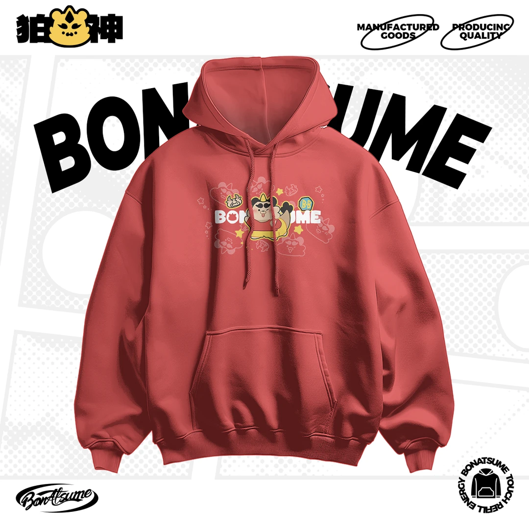 狛神毛圈卫衣350G 蜡笔小狛 纯棉卡套可爱休闲宽松萌酷系FURRY