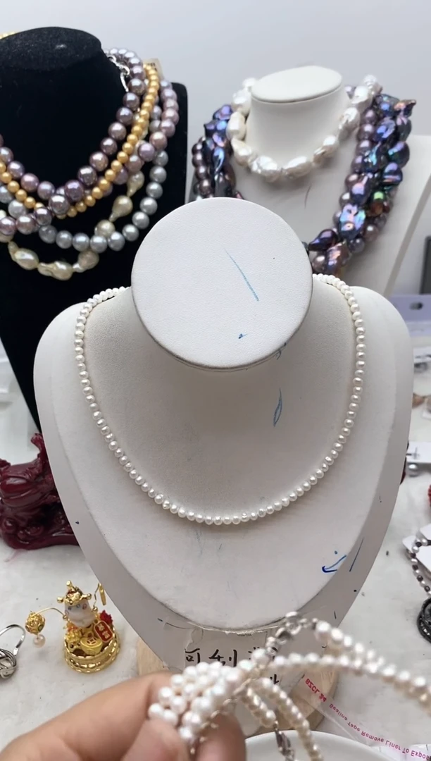 【闪购商品】淡水珍珠颈饰钛钢81