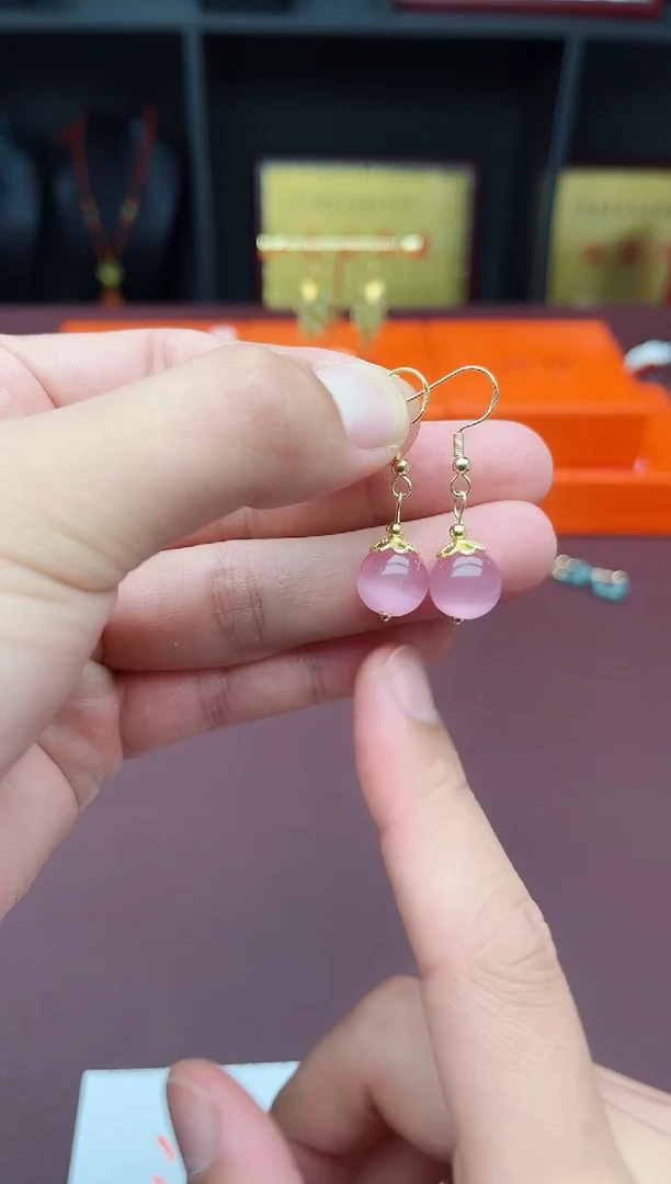 玛瑙/玉髓耳饰银S925镶嵌301000