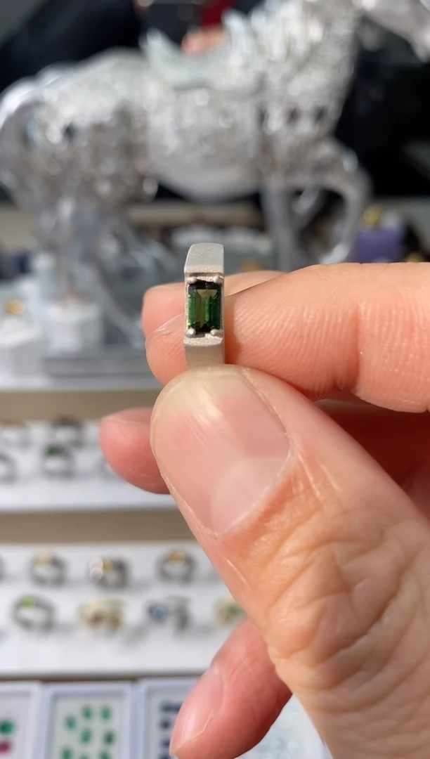 【闪购商品】碧玺戒指银S925镶嵌11111111