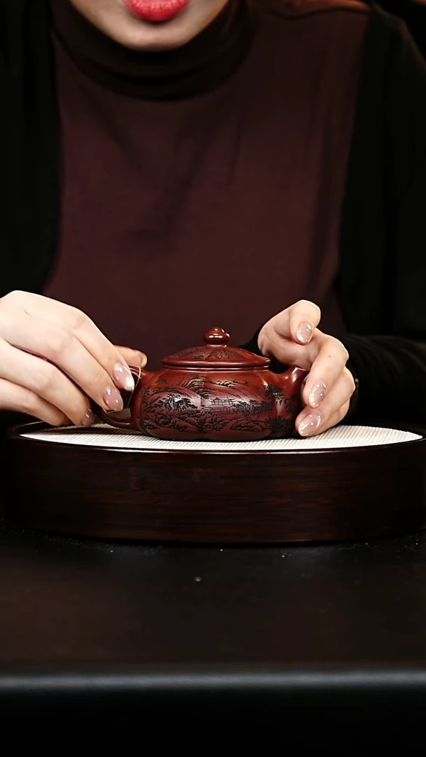 茶壶紫砂寒江壶