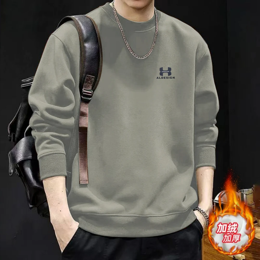 加厚保暖卫衣休闲时尚长袖经典百搭运动圆领上衣【H边】