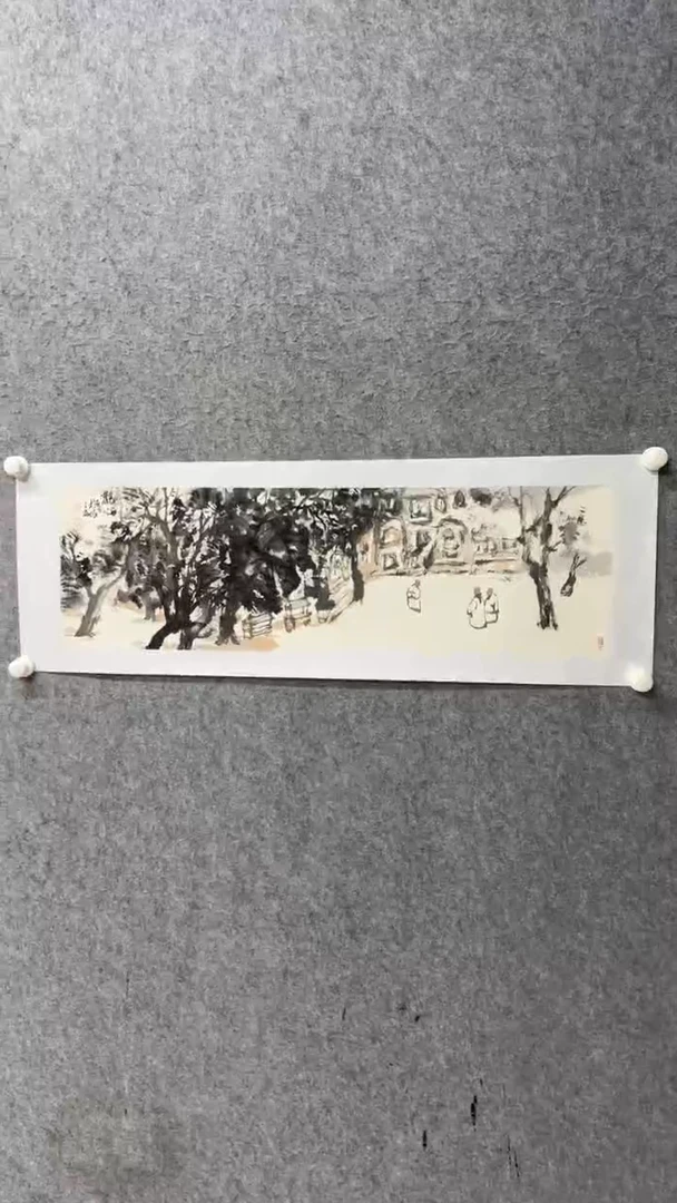 国画写意画山水画手绘