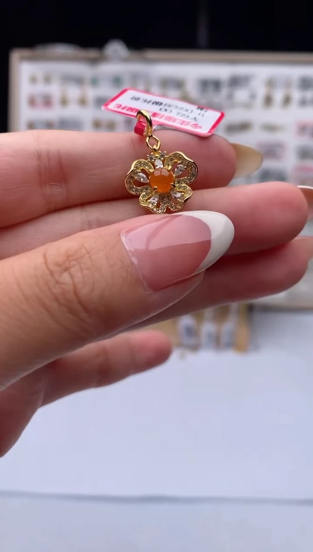 银S925镶嵌戒指翡翠天然A货翡翠